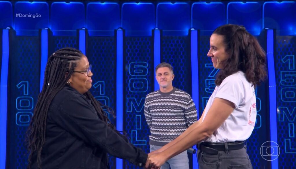 Momento emocionante da participação de Vera e Thaís no The Wall